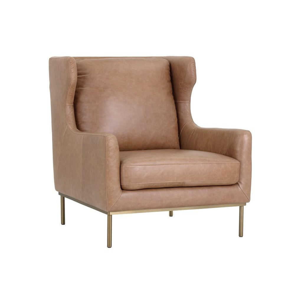 Virgil Chair-Sunpan-SUNPAN-103679-Lounge ChairsMarseille Camel-100% Buffalo Leather-12-France and Son