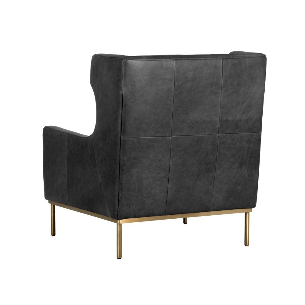 Virgil Chair-Sunpan-SUNPAN-103680-Lounge ChairsMarseille Black-100% Buffalo Leather-8-France and Son