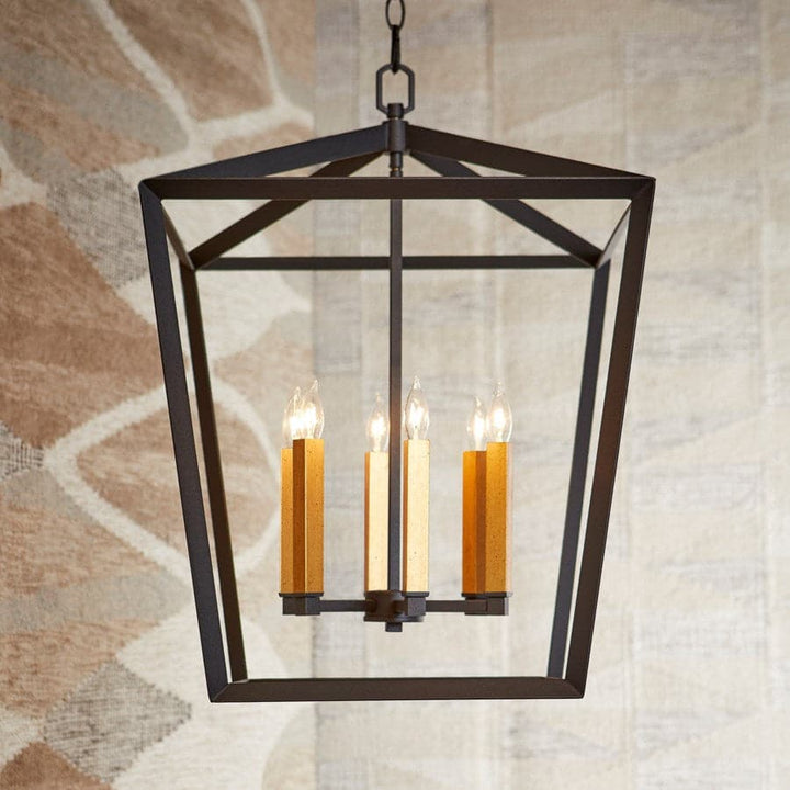 Hyperion Chandelier-Cyan Design-CYAN-10375-ChandeliersNoir-4 Light Square-5-France and Son