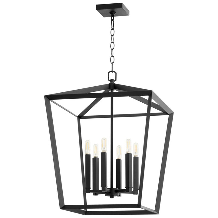 Hyperion Chandelier-Cyan Design-CYAN-10376-ChandeliersNoir-6 Light Square-18-France and Son