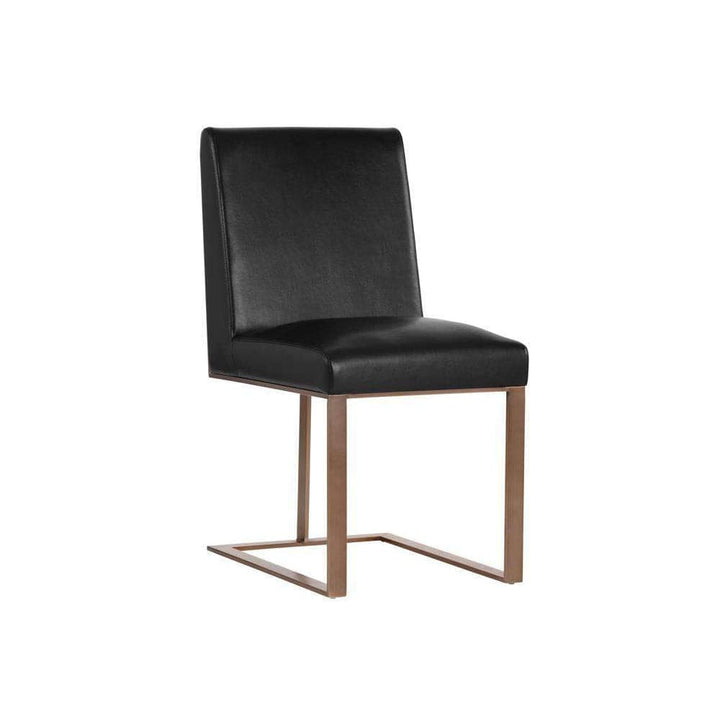 Dean Dining Chair-Sunpan-SUNPAN-103775-Dining ChairsNobility Black / Antique Brass-5-France and Son