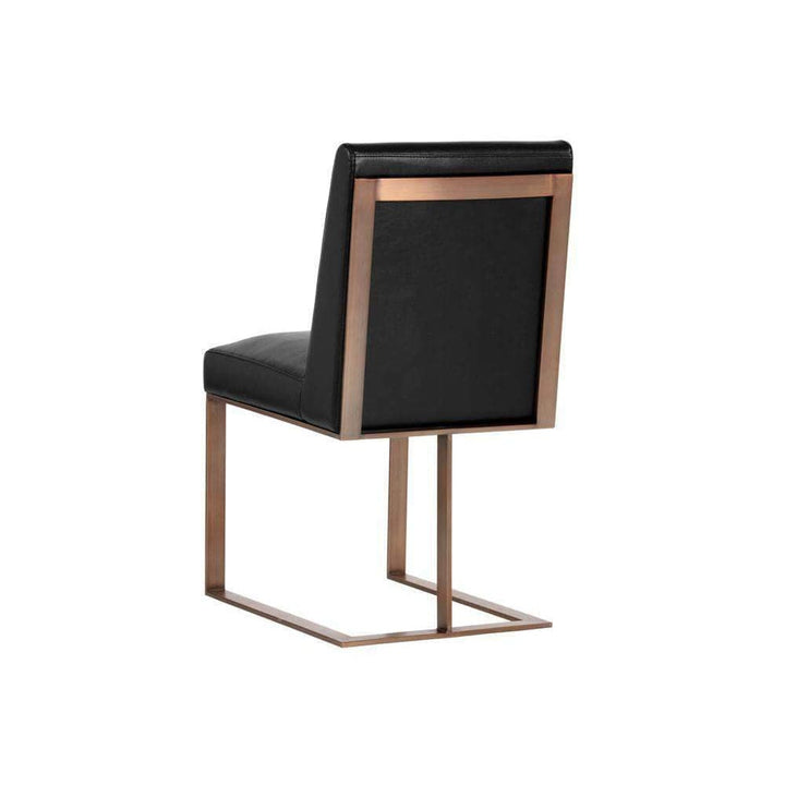 Dean Dining Chair-Sunpan-SUNPAN-103775-Dining ChairsNobility Black / Antique Brass-9-France and Son