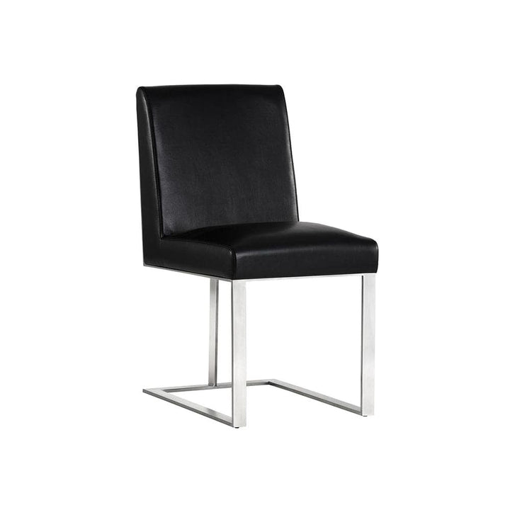 Dean Dining Chair-Sunpan-SUNPAN-103784-Dining ChairsNobility Black / Stainless Steel-10-France and Son