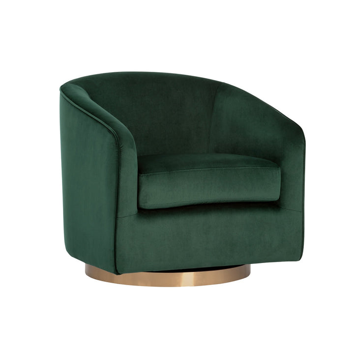 Hazel Swivel Lounge Chair-Sunpan-SUNPAN-103999-Lounge ChairsGreen-5-France and Son