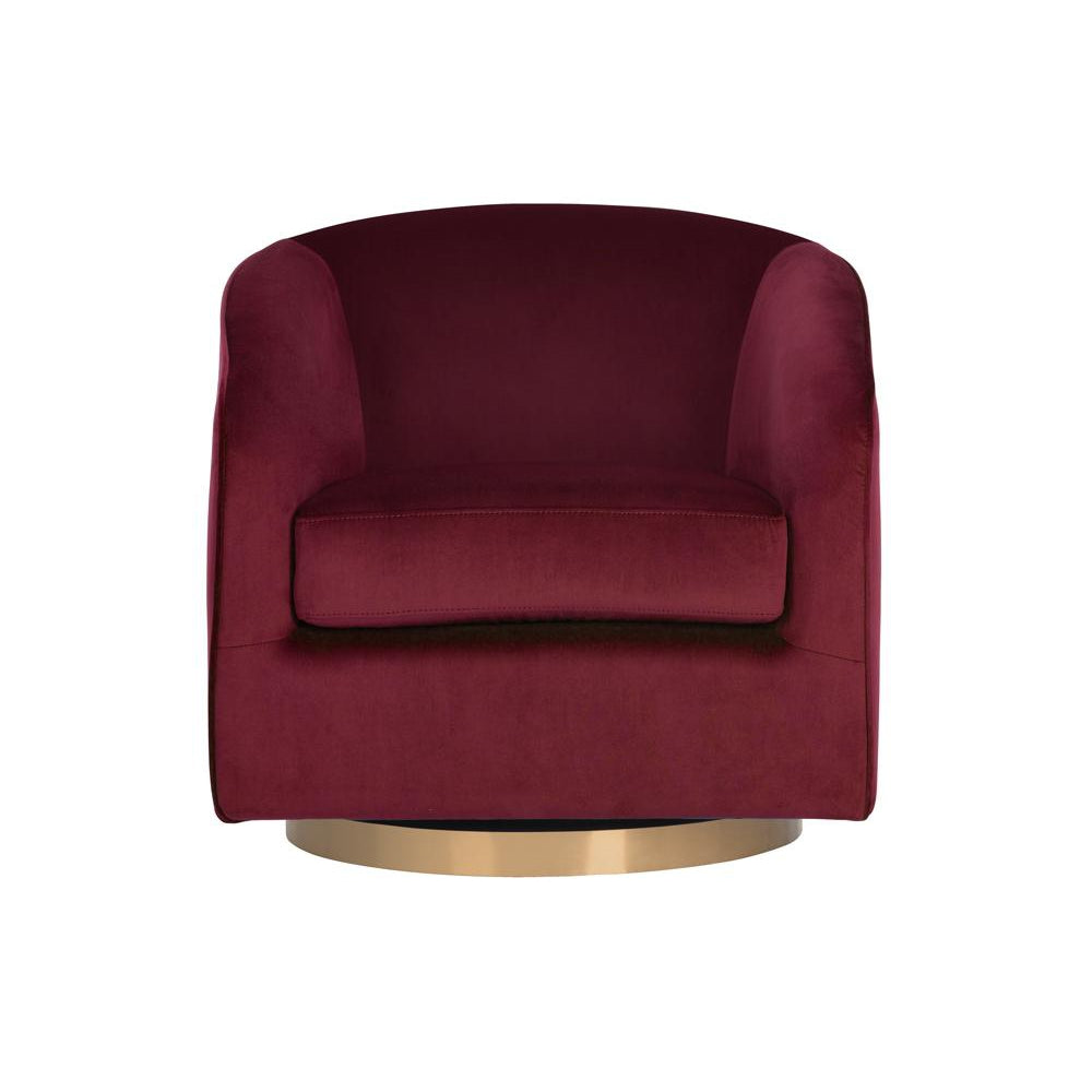 Hazel Swivel Chair-Sunpan-SUNPAN-104003-Lounge ChairsBlack-12-France and Son