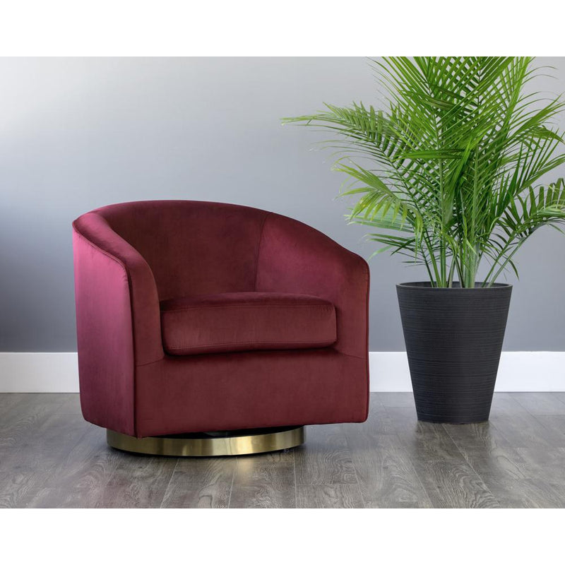 Hazel Swivel Chair-Sunpan-SUNPAN-104003-Lounge ChairsBlack-5-France and Son