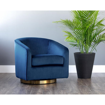 Hazel Swivel Chair-Sunpan-SUNPAN-104003-Lounge ChairsBlack-6-France and Son