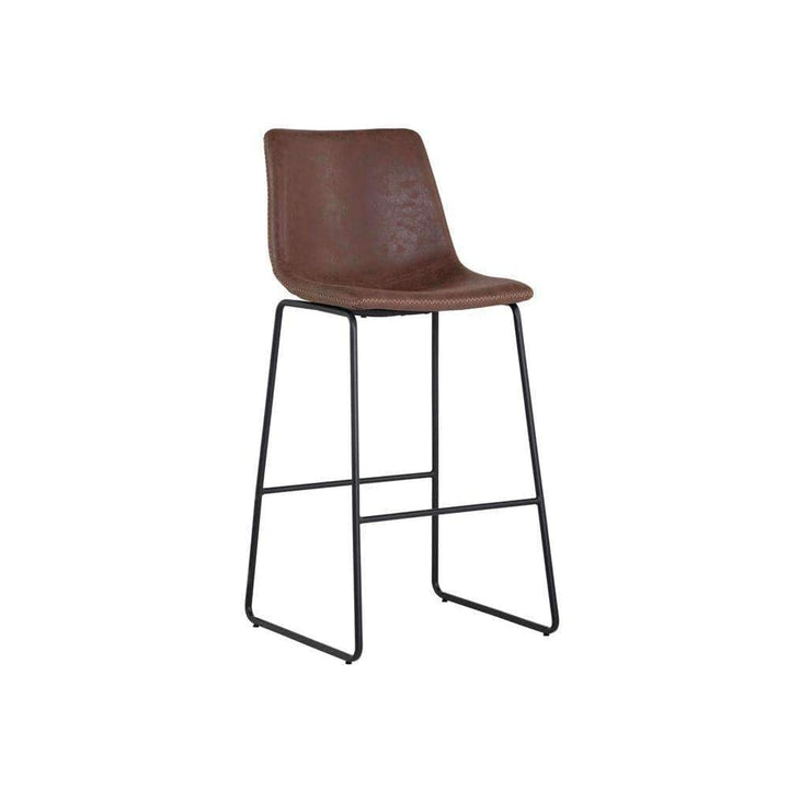 Cal Bar Stool-Sunpan-SUNPAN-104037-Bar StoolsAntique Brown-10-France and Son