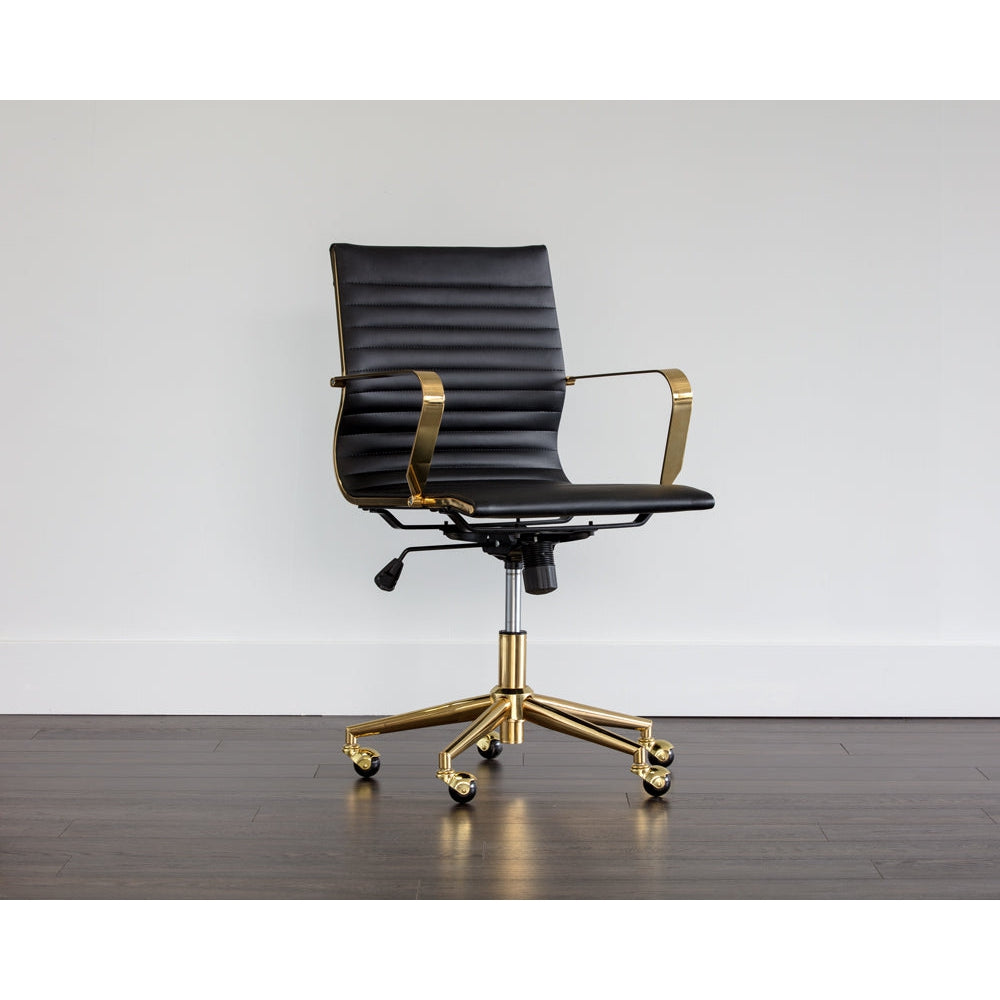 Jessica Office Chair-Sunpan-SUNPAN-104047-Task ChairsBlack-3-France and Son