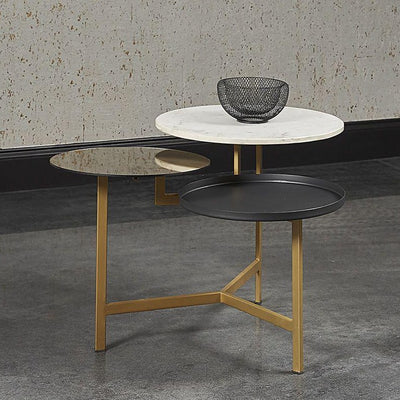 Diesel Coffee Table-Sunpan-SUNPAN-104467-Coffee TablesGunmetal / Smoked Mirror-2-France and Son