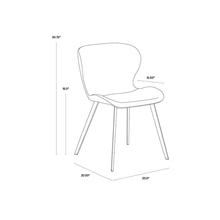 Arabella Dining Chair - Bravo Portabella / Polo Club Kohl Grey-Sunpan-SUNPAN-104490-Dining Chairs-8-France and Son