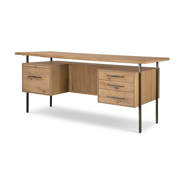 Lauren Desk-Four Hands-FH-104607-002-DesksNatural Oak Solid-8-France and Son