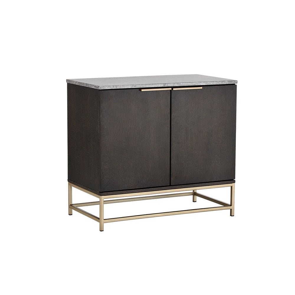 Rebel Sideboard-Sunpan-SUNPAN-104613-Sideboards & CredenzasSmall-Gold - Grey Marble / Charcoal Grey-3-France and Son