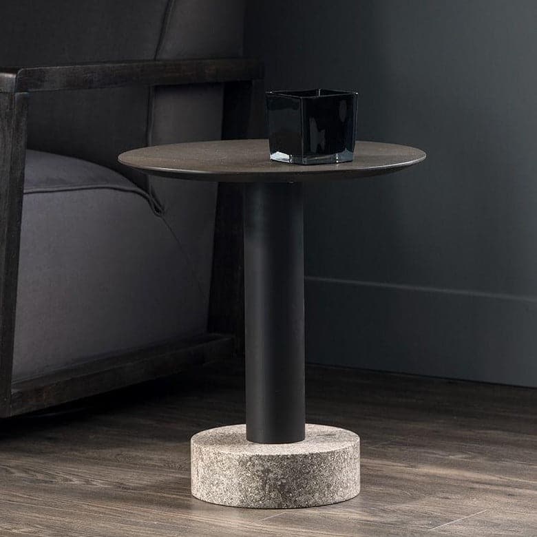 Monaco End Table-Sunpan-SUNPAN-104630-Side TablesBlack / Raw Umber-3-France and Son