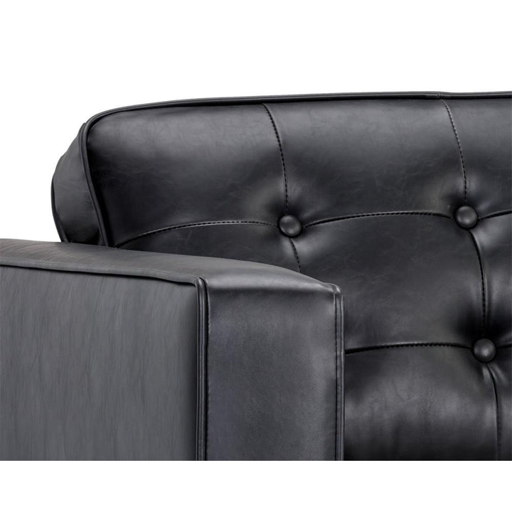 Donnie Armchair-Sunpan-SUNPAN-102508-Lounge ChairsHavana Dark Brown-Faux Leather-22-France and Son