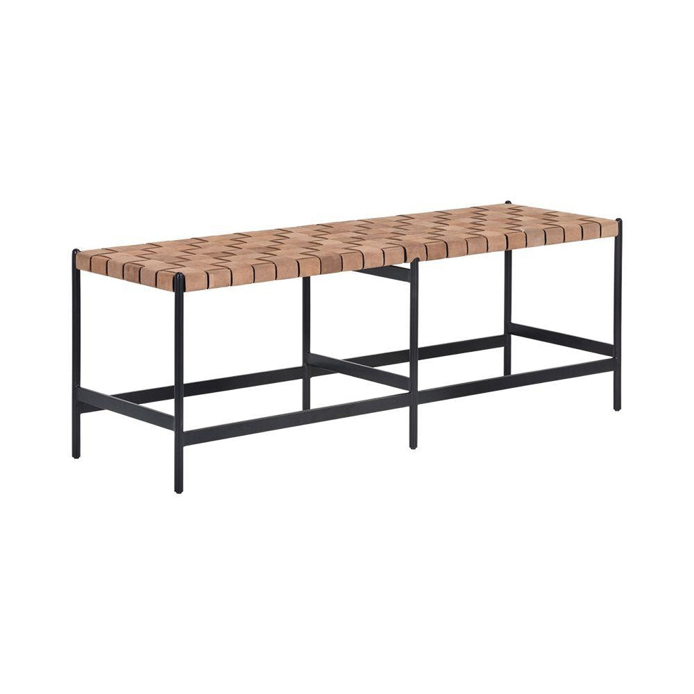 Omari Bench - Black - Light Tan-Sunpan-SUNPAN-104916-Benches-1-France and Son