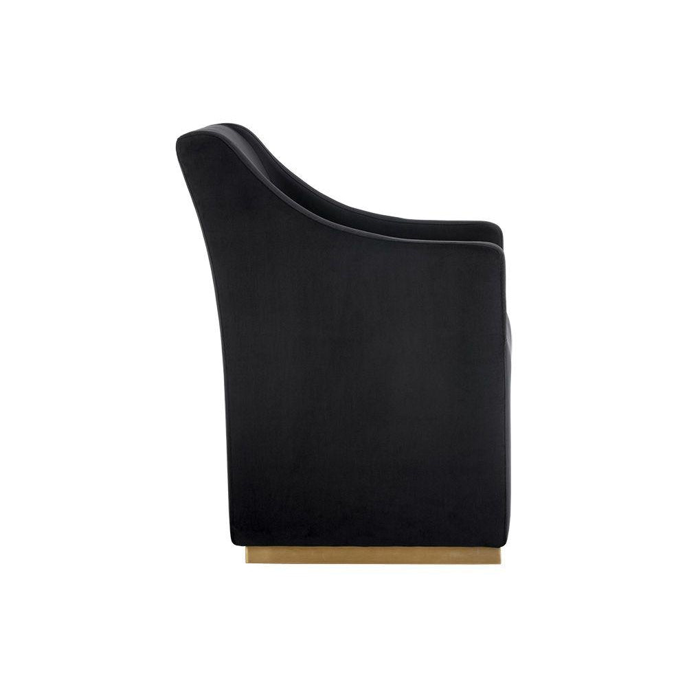 Zane Wheeled Lounge Chair - Abbington Black-Sunpan-SUNPAN-104982-Lounge Chairs-2-France and Son