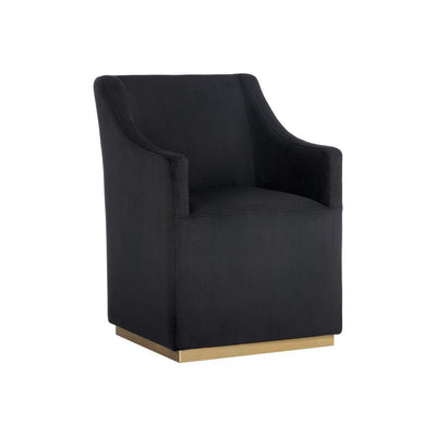 Zane Wheeled Lounge Chair - Abbington Black-Sunpan-SUNPAN-104982-Lounge Chairs-1-France and Son