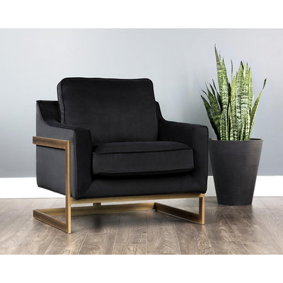 Kalmin Armchair-Sunpan-SUNPAN-104983-Lounge ChairsAbbington Black-100% Polyester-2-France and Son