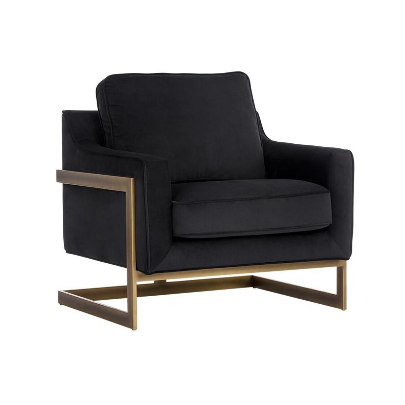 Kalmin Armchair-Sunpan-SUNPAN-104983-Lounge ChairsAbbington Black-100% Polyester-1-France and Son