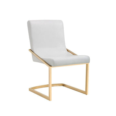 Marcelle Dining Chair - White Croc-Sunpan-SUNPAN-105004-Dining Chairs-1-France and Son