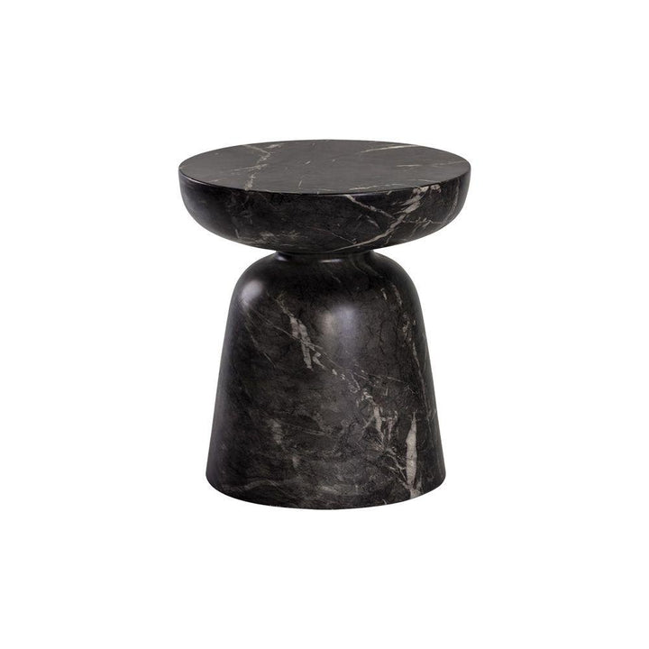 Lucida End Table - Marble Look - Black-Sunpan-SUNPAN-105011-Side Tables-2-France and Son