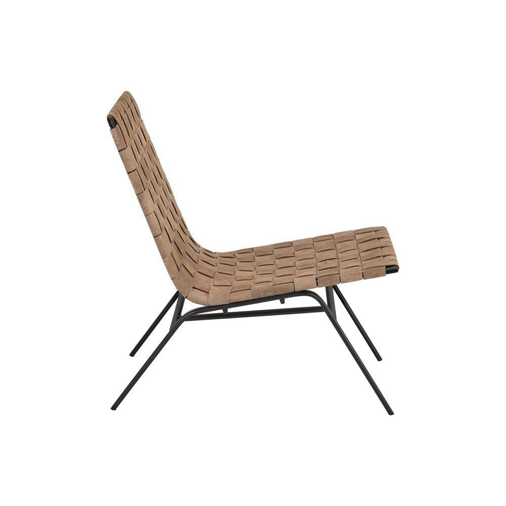Omari Lounge Chair - Black - Light Tan-Sunpan-SUNPAN-105033-Lounge Chairs-2-France and Son