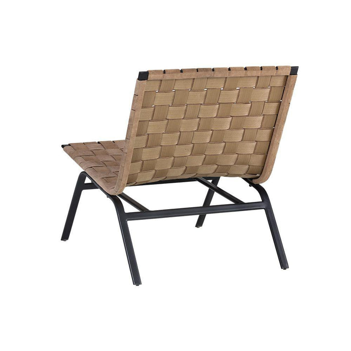 Omari Lounge Chair - Black - Light Tan-Sunpan-SUNPAN-105033-Lounge Chairs-3-France and Son