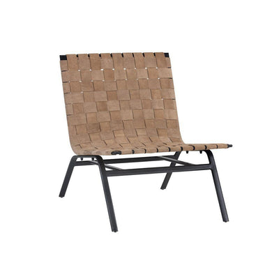 Omari Lounge Chair - Black - Light Tan-Sunpan-SUNPAN-105033-Lounge Chairs-1-France and Son