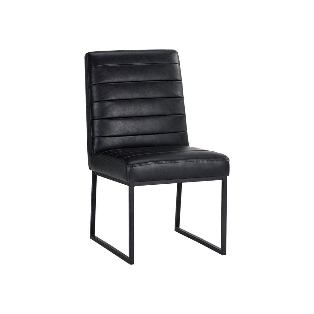 Spyro Ribbed Dining Chair-Sunpan-SUNPAN-105157-Dining ChairsBlack-2-France and Son
