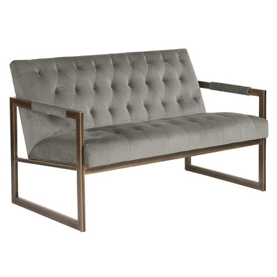 Monde 2 Seater Lounge Chair-Sunpan-SUNPAN-105228-Lounge ChairsAntonio Charcoal-100% Polyester-1-France and Son