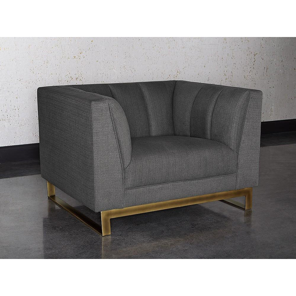 Parker Armchair-Sunpan-SUNPAN-105994-Lounge ChairsZenith Soft Grey-2-France and Son