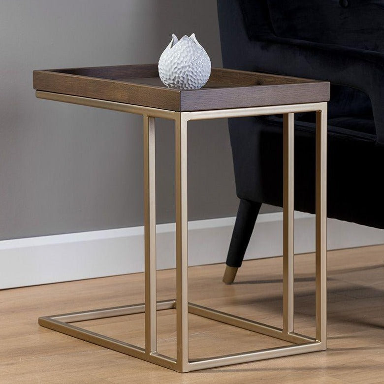 Arden End Table-Sunpan-SUNPAN-104617-Side TablesSquare-Gold - Raw Umber-4-France and Son