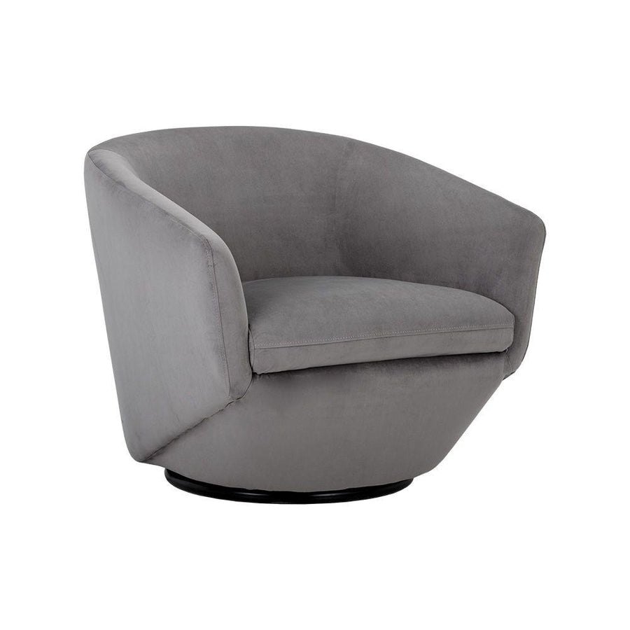 Treviso Swivel Armchair - Antonio Charcoal-Sunpan-SUNPAN-105299-Lounge Chairs-1-France and Son