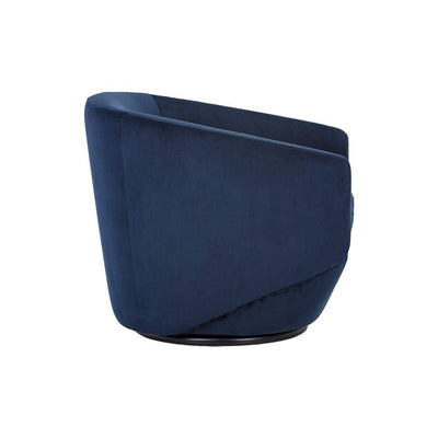 Treviso Swivel Armchair - Metropolis Blue-Sunpan-SUNPAN-105356-Lounge Chairs-2-France and Son