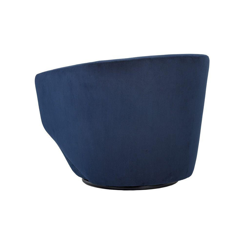 Treviso Swivel Armchair - Metropolis Blue-Sunpan-SUNPAN-105356-Lounge Chairs-3-France and Son