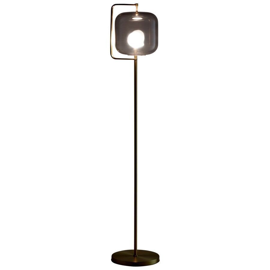 Isotope Floor Lamp-Cyan Design-CYAN-10558-Floor LampsPolished Nickel-Clear-4-France and Son
