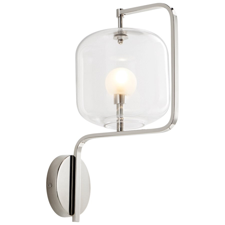 Isotope Wall Sconce-Cyan Design-CYAN-10555-Wall LightingPolished Nickel-Clear-5-France and Son
