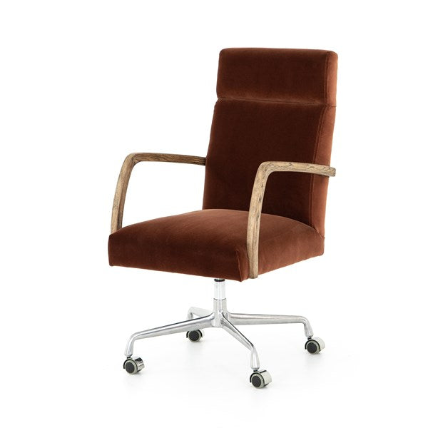 Bryson Desk Chair- Fabric-Four Hands-FH-105577-009-Task ChairsAuburn Velvet-11-France and Son