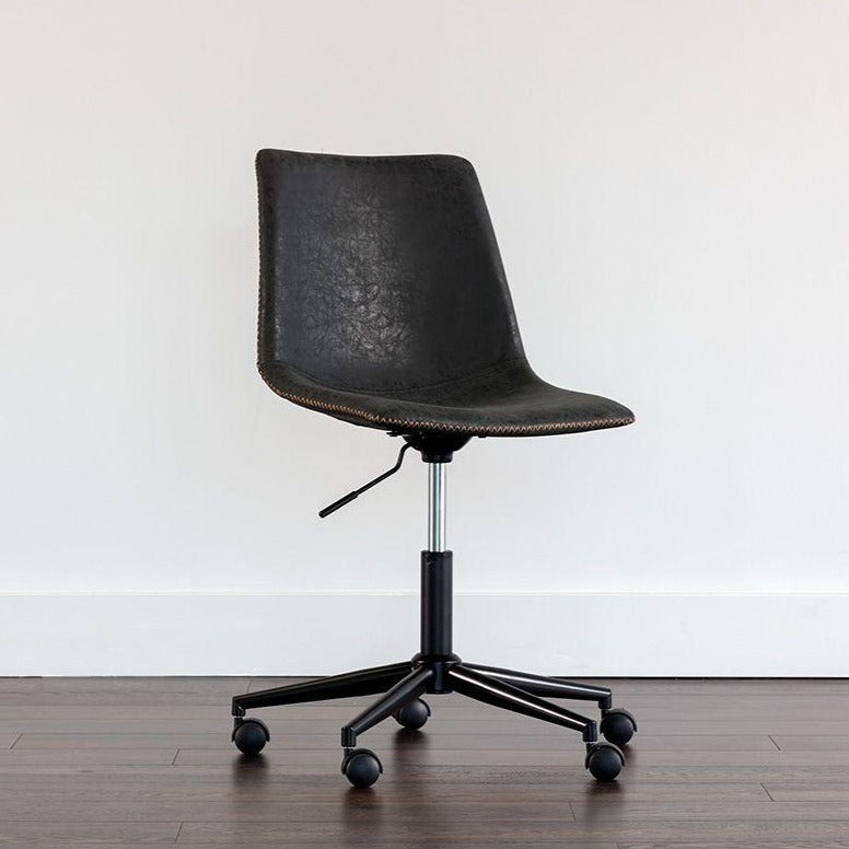 Cal Office Chair-Sunpan-SUNPAN-105579-Task ChairsAntique Black-2-France and Son