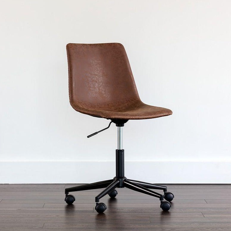 Cal Office Chair-Sunpan-SUNPAN-105579-Task ChairsAntique Black-3-France and Son