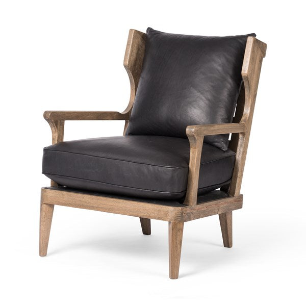Lennon Chair-Four Hands-FH-105585-005-Lounge ChairsHeirloom Black Distressed Natural-4-France and Son
