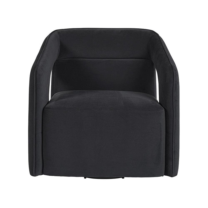 Kendrick Swivel Chair-Sunpan-SUNPAN-105921-Lounge ChairsBlack-5-France and Son