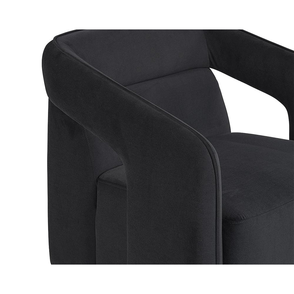 Kendrick Swivel Chair-Sunpan-SUNPAN-105921-Lounge ChairsBlack-7-France and Son