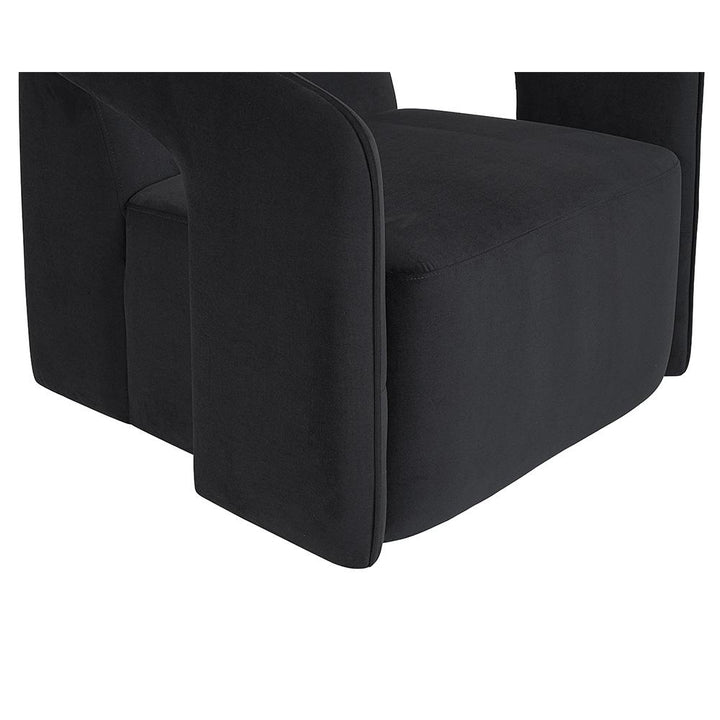 Kendrick Swivel Chair-Sunpan-SUNPAN-105921-Lounge ChairsBlack-10-France and Son