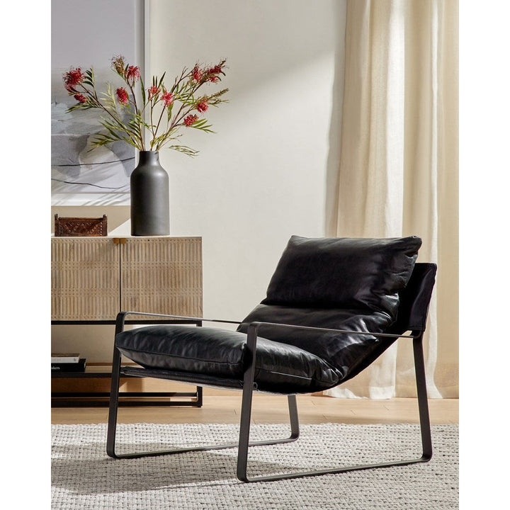 Emmett Sling Chair - Leather-Four Hands-FH-105995-010-Lounge ChairsDakota Tobacco-15-France and Son