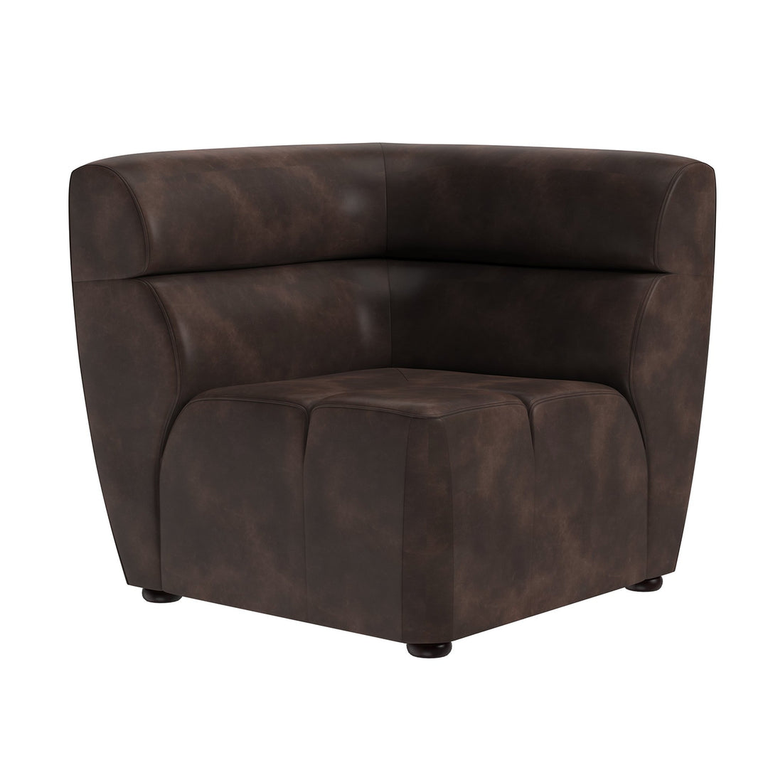 Cornell Corner Chair-Sunpan-SUNPAN-106011-Lounge ChairsDark Brown-14-France and Son