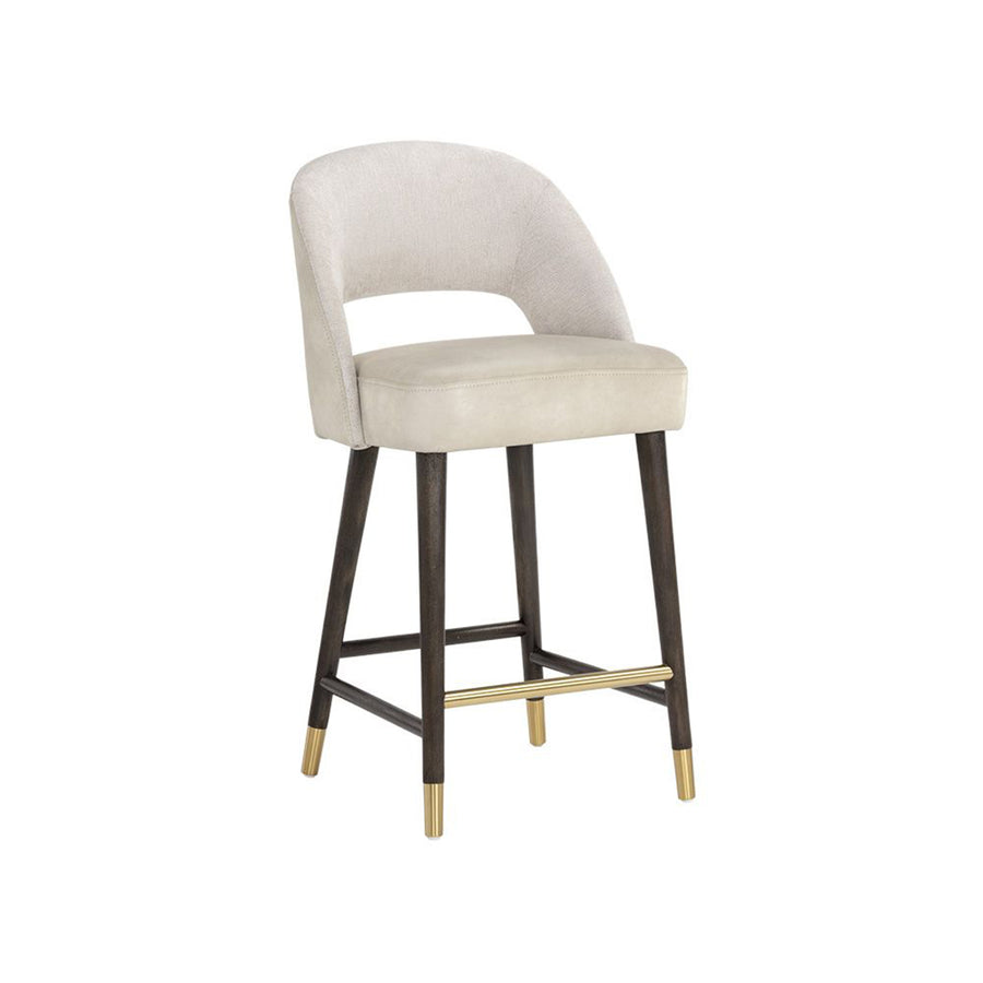 Monae Bar & Counter Stool-Sunpan-SUNPAN-106026-Bar StoolsCounter Stool-Bravo Cream / Polo Club Muslin-4-France and Son