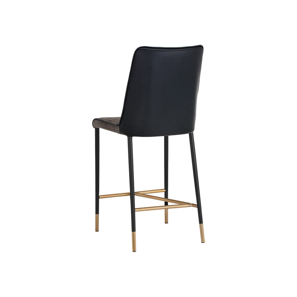 Klaus Counter Stool - Black - Sparrow Grey / Napa Black-Sunpan-SUNPAN-106037-Bar Stools-3-France and Son