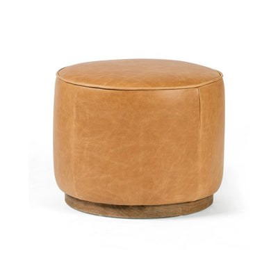 Sinclair Round Ottoman-Four Hands-FH-106074-014-Stools & OttomansButter Scotch-16-France and Son